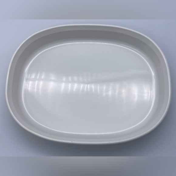 Vintage Corningware Oval French Bisque Open Roaster 2 1/2qt - Picture 5 of 12